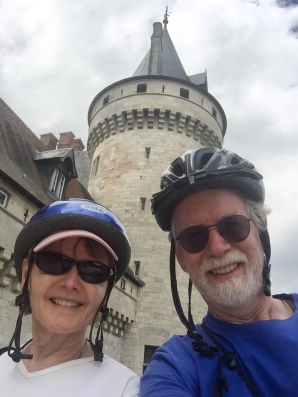 J and I in front of our chateau